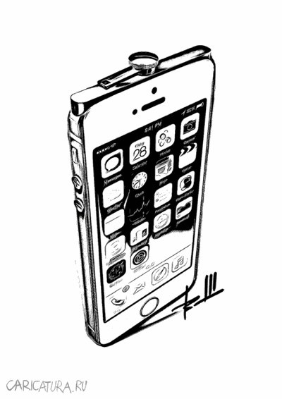 Карикатура "Рабочий телефон", Шылин