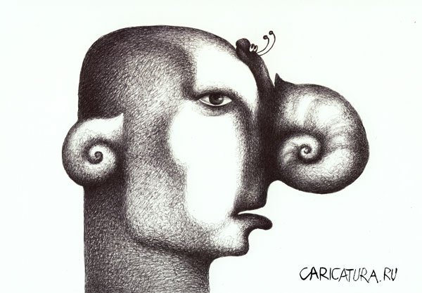 Карикатура "Нос", Сергей Сиченко