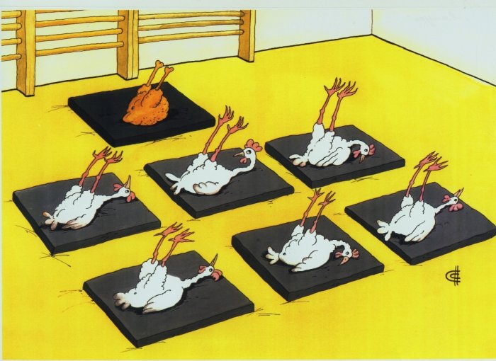 Карикатура "Тренировка", Сергей Сиченко