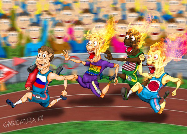 Карикатура "Олимпиада 2020", Дмитрий Субочев