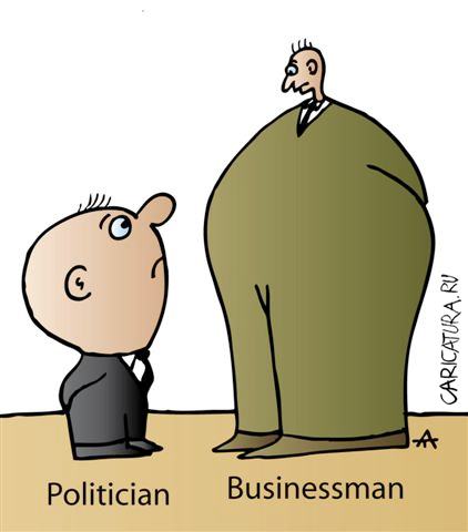 Карикатура "Политик и бизнесмен", Алексей Талимонов
