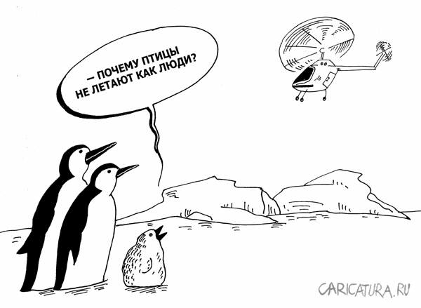 Карикатура "Глупый пингвин", Валерий Тарасенко