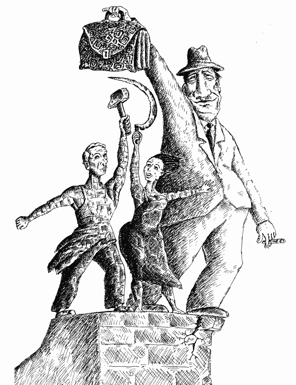 Карикатура "Монумент", Валерий Тарасенко
