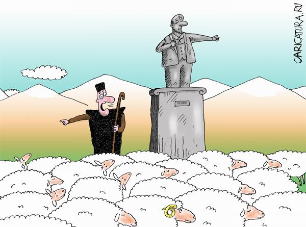 Карикатура "Указатель", Валерий Тарасенко