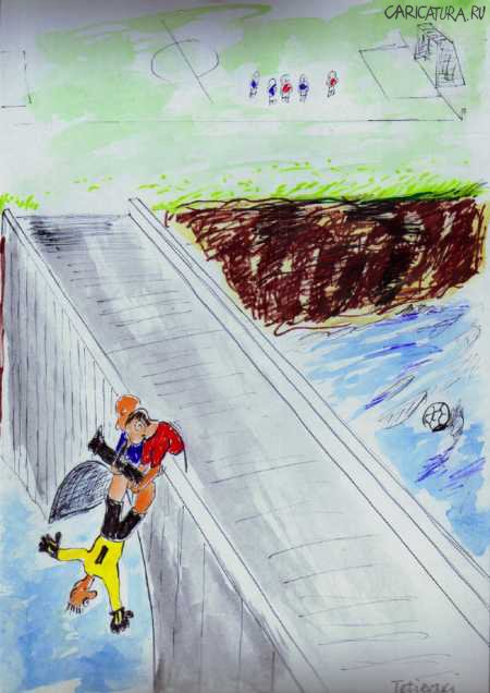 Карикатура "Вратарь", Michael Tetievski