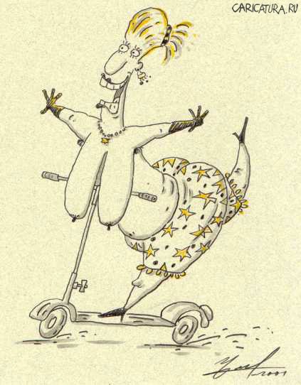 Карикатура "Цирковой номер", Святослав Ушаков