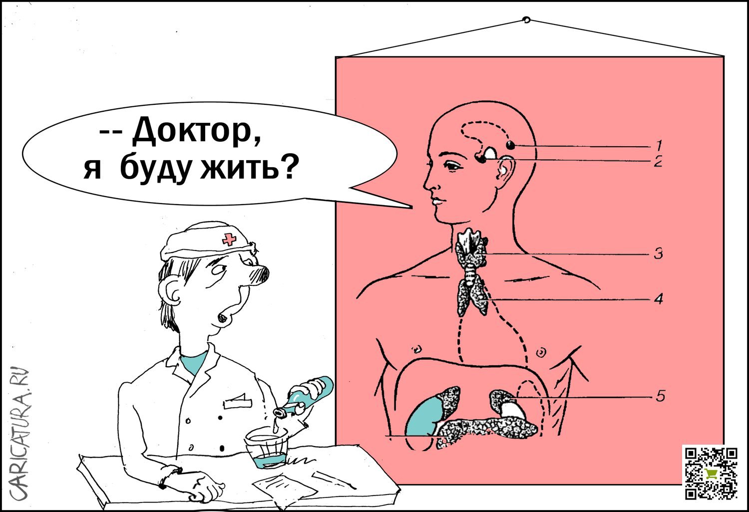 Карикатура "Анатомия", Александр Уваров