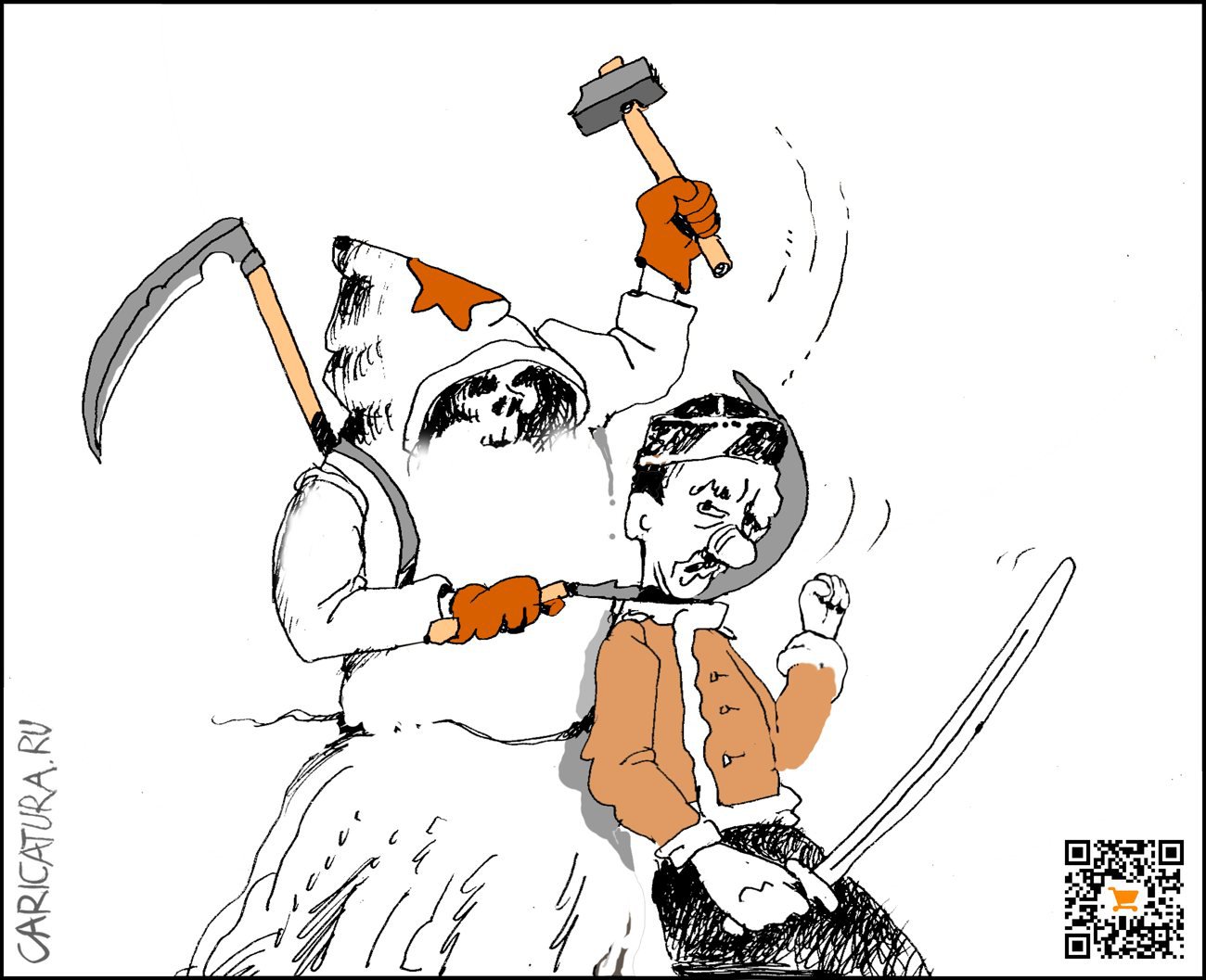 Карикатура "Белая гвардия", Александр Уваров
