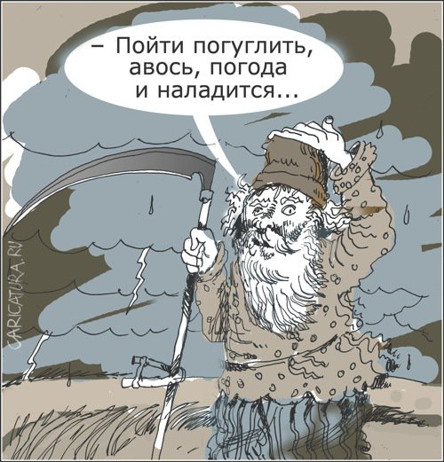 Карикатура "Погода в Интернете", Александр Уваров