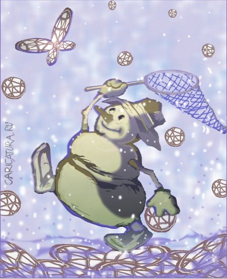 Карикатура "Шоколадные снежинки", Александр Уваров