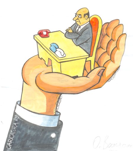 Карикатура "Богатый дядя", Асимхан Васиханов