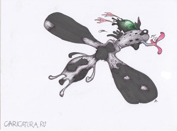 Карикатура "6 секунд полет нормальный", Андрей Василенко