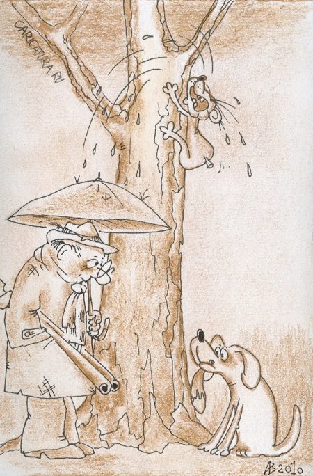 Карикатура "Белку жалко!", Андрей Василенко