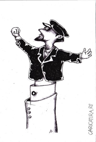 Карикатура "Демон революции", Андрей Василенко