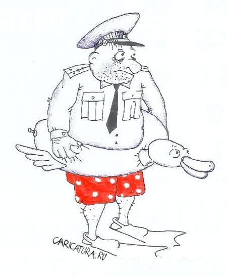 Карикатура "К службе на суше и на море готов!", Андрей Василенко