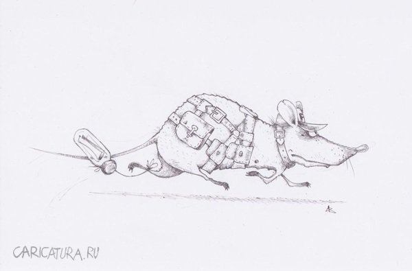 Карикатура "Почтовый крыс", Андрей Василенко