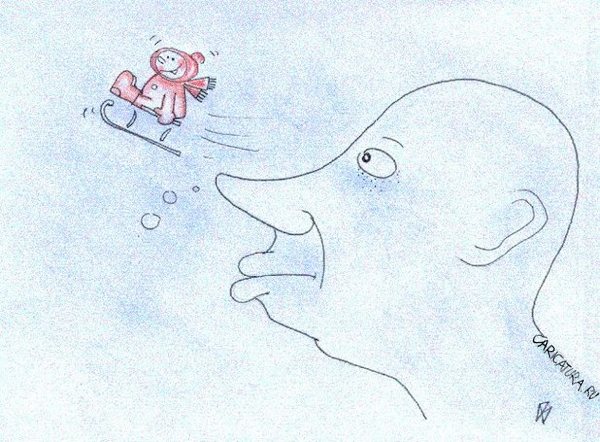 Карикатура "Прямо в Сочи!", Андрей Василенко