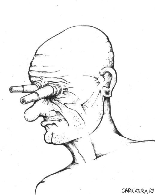 Карикатура "Стрельба глазами", Андрей Василенко