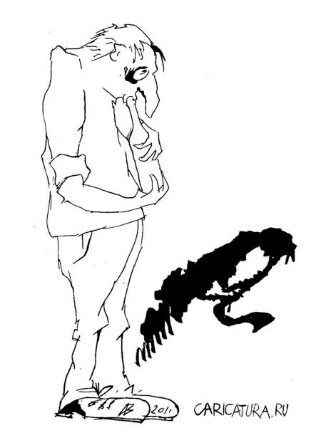 Карикатура "Тень музыканта", Андрей Василенко
