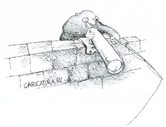 Карикатура "Высоко сижу, глубоко гляжу!", Андрей Василенко