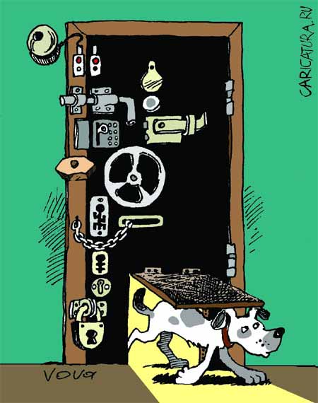 Карикатура "Супер дверь", Владимир Иванов