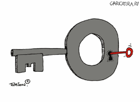 Карикатура "Ключ", Tomek Woloszyn