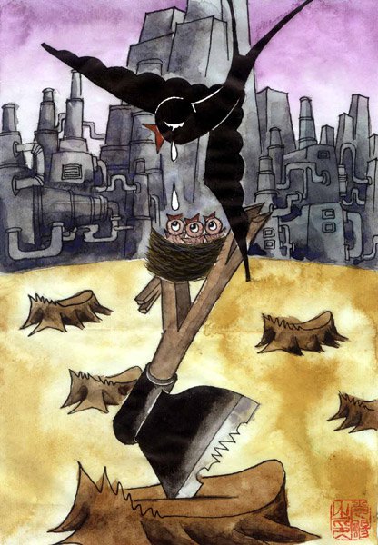 Карикатура "Индустриализация", Xiaoyang Li