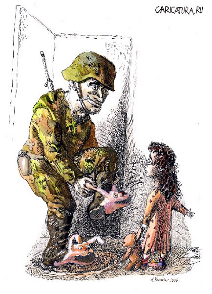 Карикатура "Солдат", Александр Яковлев