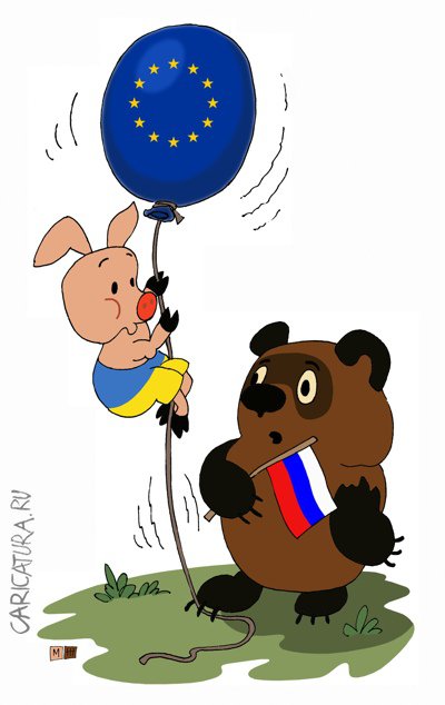 Карикатура "Братская помощь", Михаил Жилкин