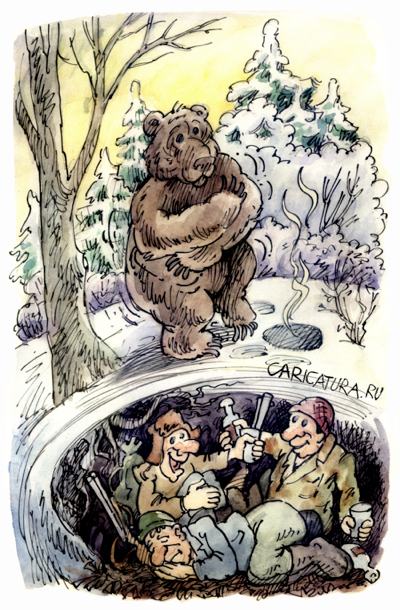 Карикатура "Рейдеры", Михаил Жилкин