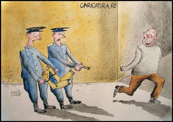 Карикатура "Облом на задержании", Алекс Гордин