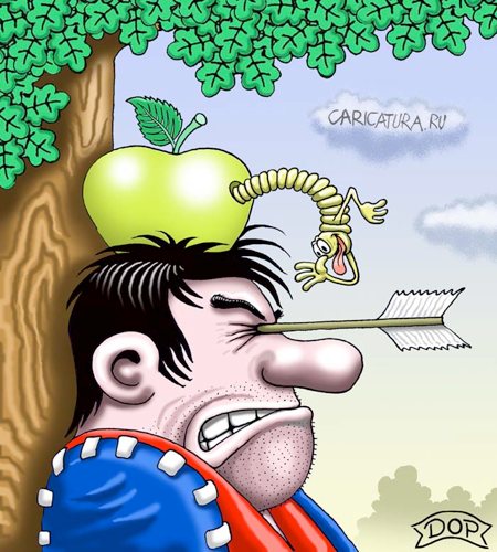 Карикатура "Промах", Руслан Долженец