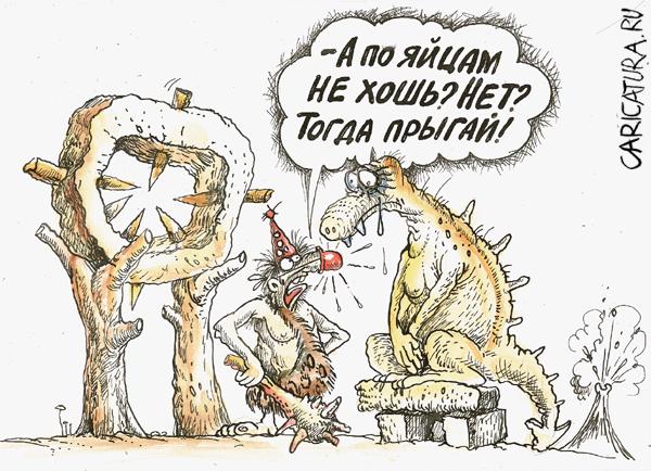 Карикатура "Цирк уехал - клоуны остались!", Бауржан Избасаров