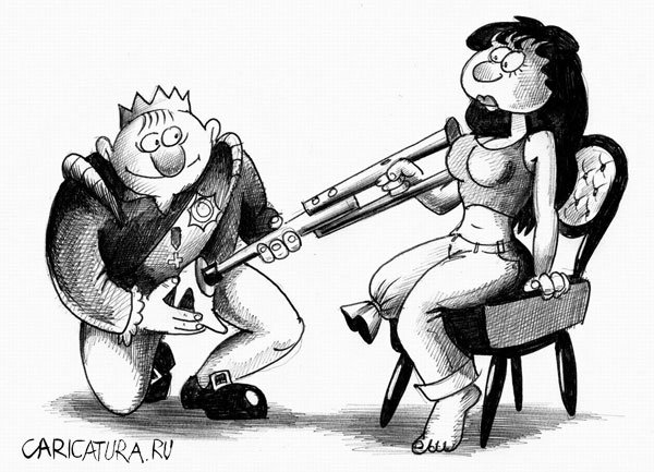 Карикатура "Примерка", Сергей Корсун