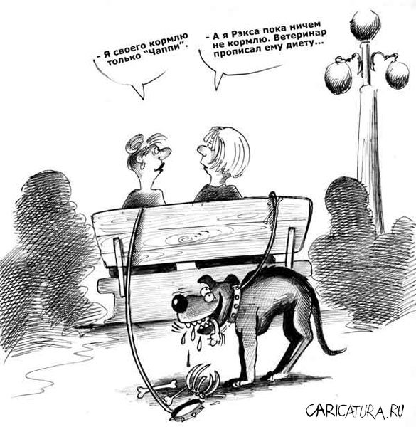 Карикатура "Собачий корм", Сергей Корсун