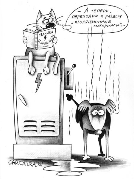 Карикатура "Техника безопасности", Сергей Корсун