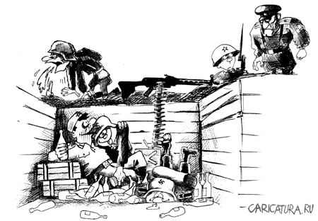 Карикатура "Ворваться и всех перепить!", Сергей Корсун
