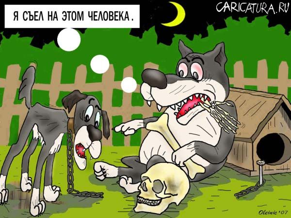 Карикатура "Опытный", Алексей Олейник