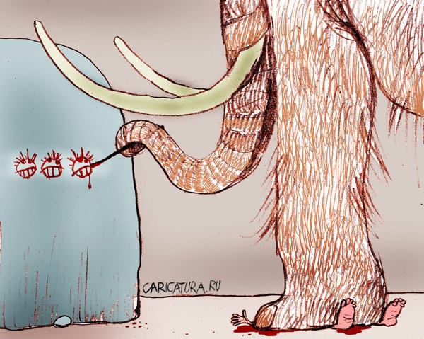Карикатура "Статист", Александр Попов