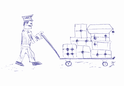 Карикатура "Почтальон", Алексей Забазнов