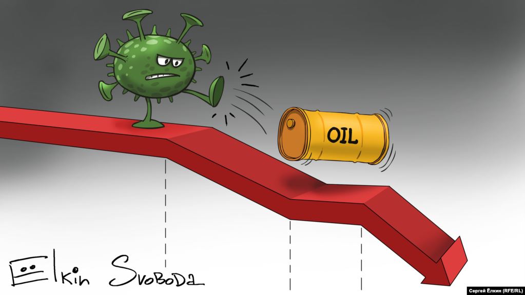 Карикатура "Коронавирус обрушил спрос на нефть в Китае", Сергей Елкин