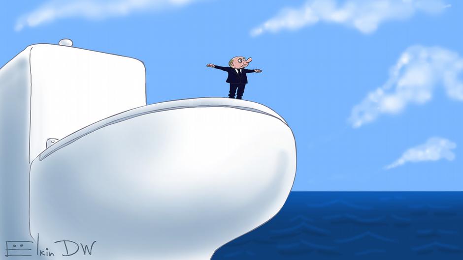 Карикатура "Куда делись унитазы с возвращенных Украине корабле", Сергей Елкин