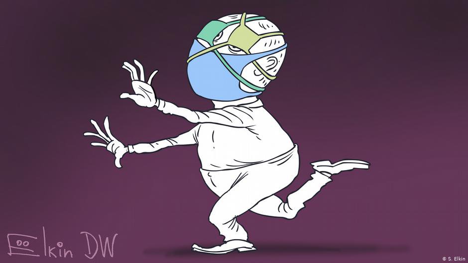 Карикатура "Мир после пандемии", Сергей Елкин