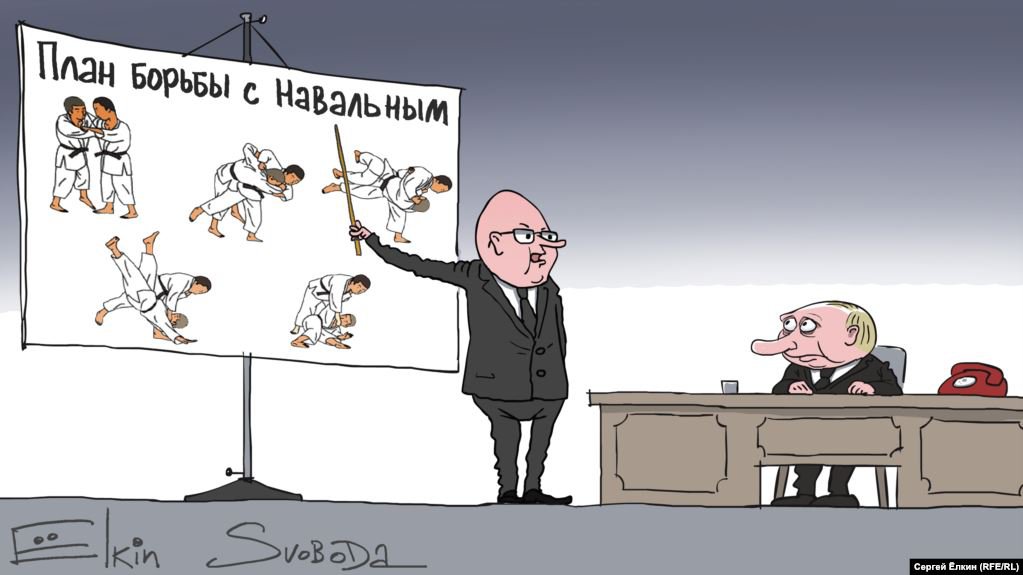 Карикатура "План борьбы с Навальным", Сергей Елкин