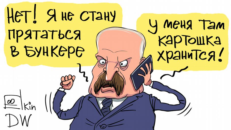 Карикатура "Почему Александр Лукашенко боится "майдана"", Сергей Елкин