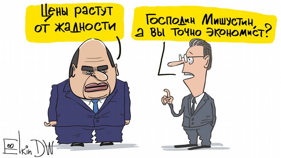 Карикатура "Правила экономики от Мишустина", Сергей Елкин