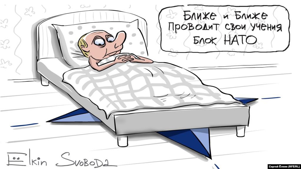 Карикатура "Учения НАТО", Сергей Елкин