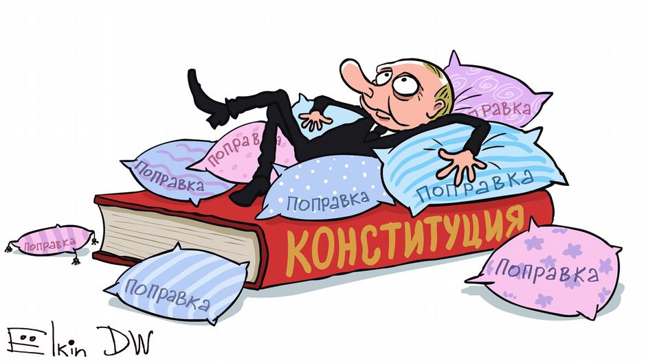 Карикатура "Зачем нужны поправки в Конституцию?", Сергей Елкин