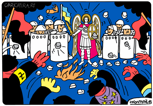 Карикатура "Защитники Киева (2013-2014)", Игорь Колгарев