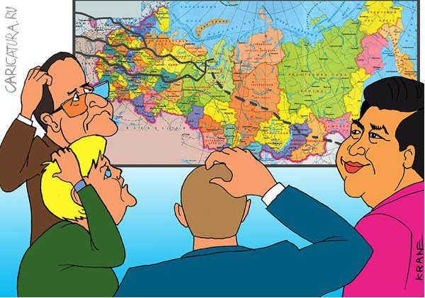 Карикатура "Газ Западной Сибири пойдет в Китай", Евгений Кран